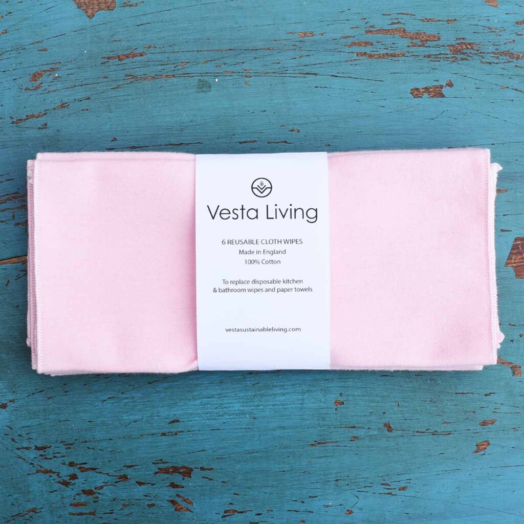 Vesta Living Reusable Cloth Wipes - Pink