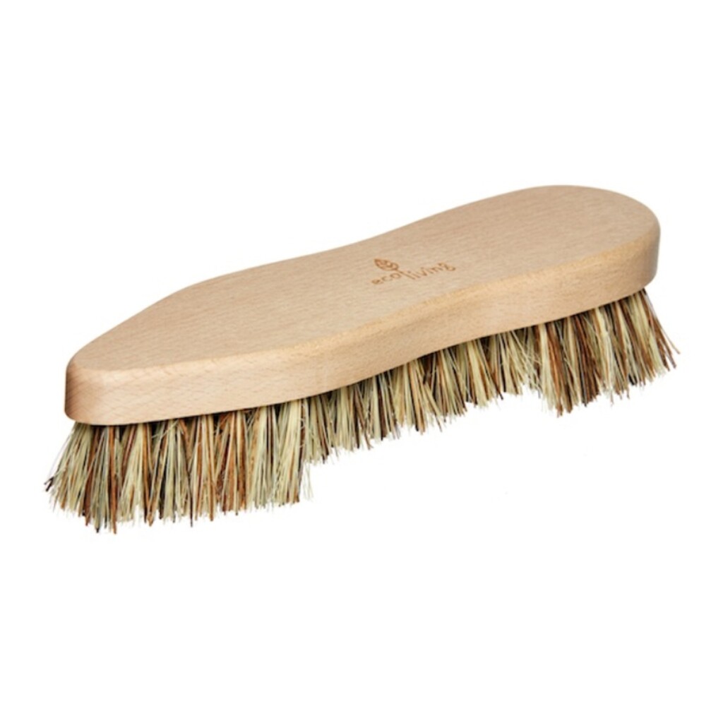 Eco Living Natural Bristle Scrubbing Brush - Plastic-Free