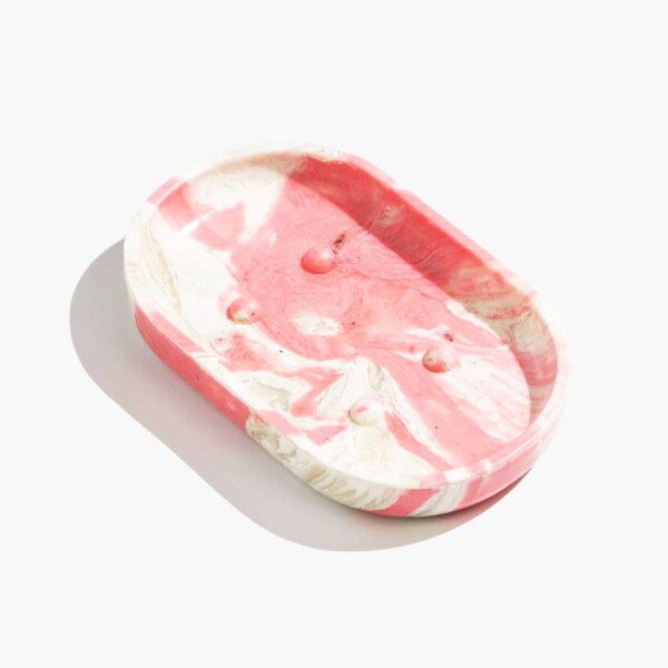 Plastic-Waste Soap Dish - Pink - Peace With The Wild