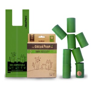XL Home Compostable Pet Waste Bags on a Single Roll - 180 Bags