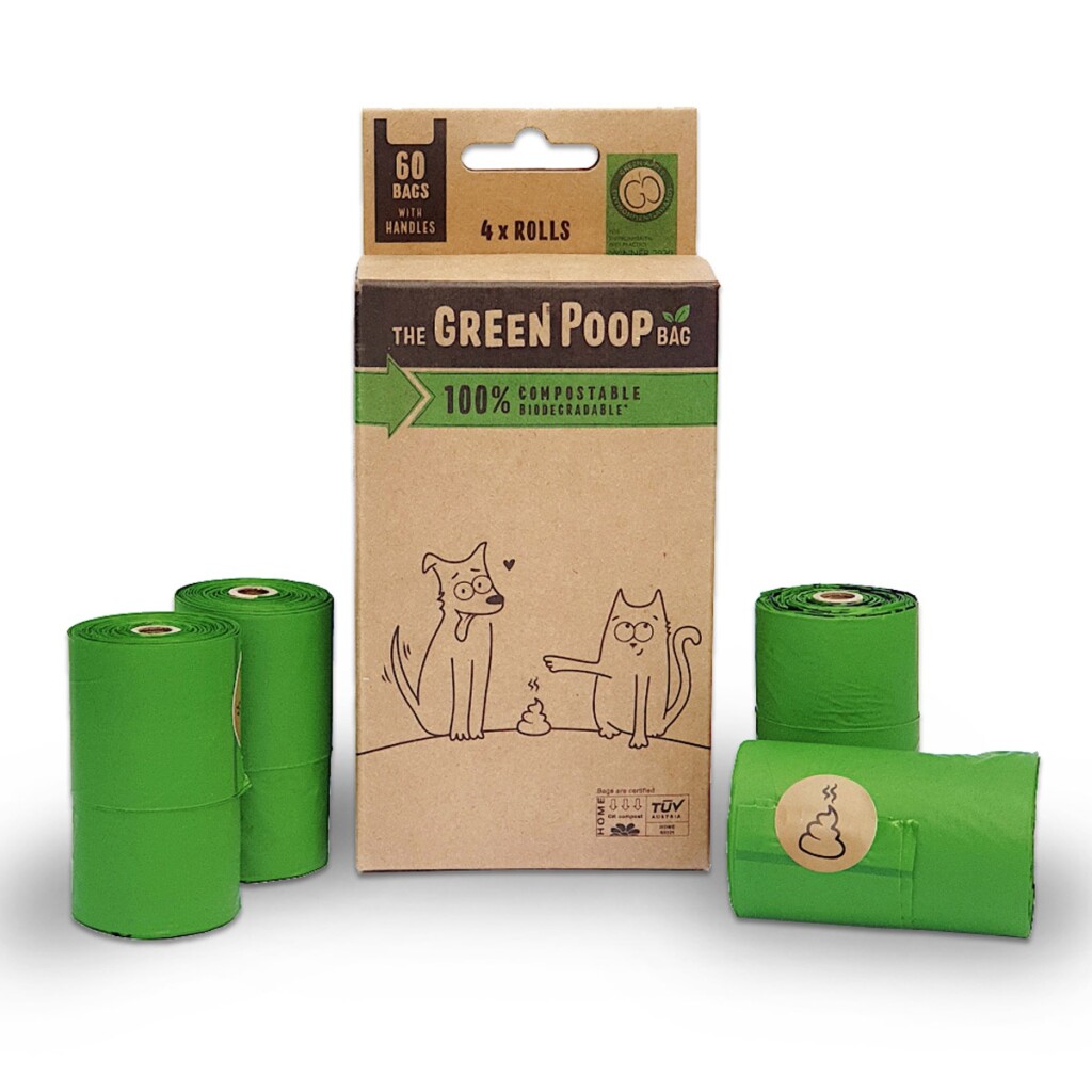 The Green Poop Bag 100 Compostable Dog Poop Bag Rolls 45 bags