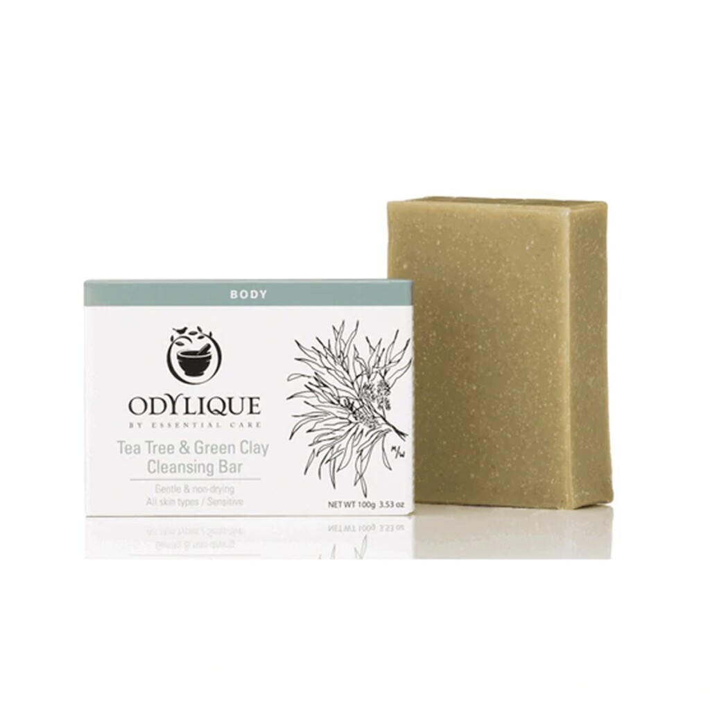 Odylique Organic Tea Tree And Green Clay Cleansing Soap Bar 100g