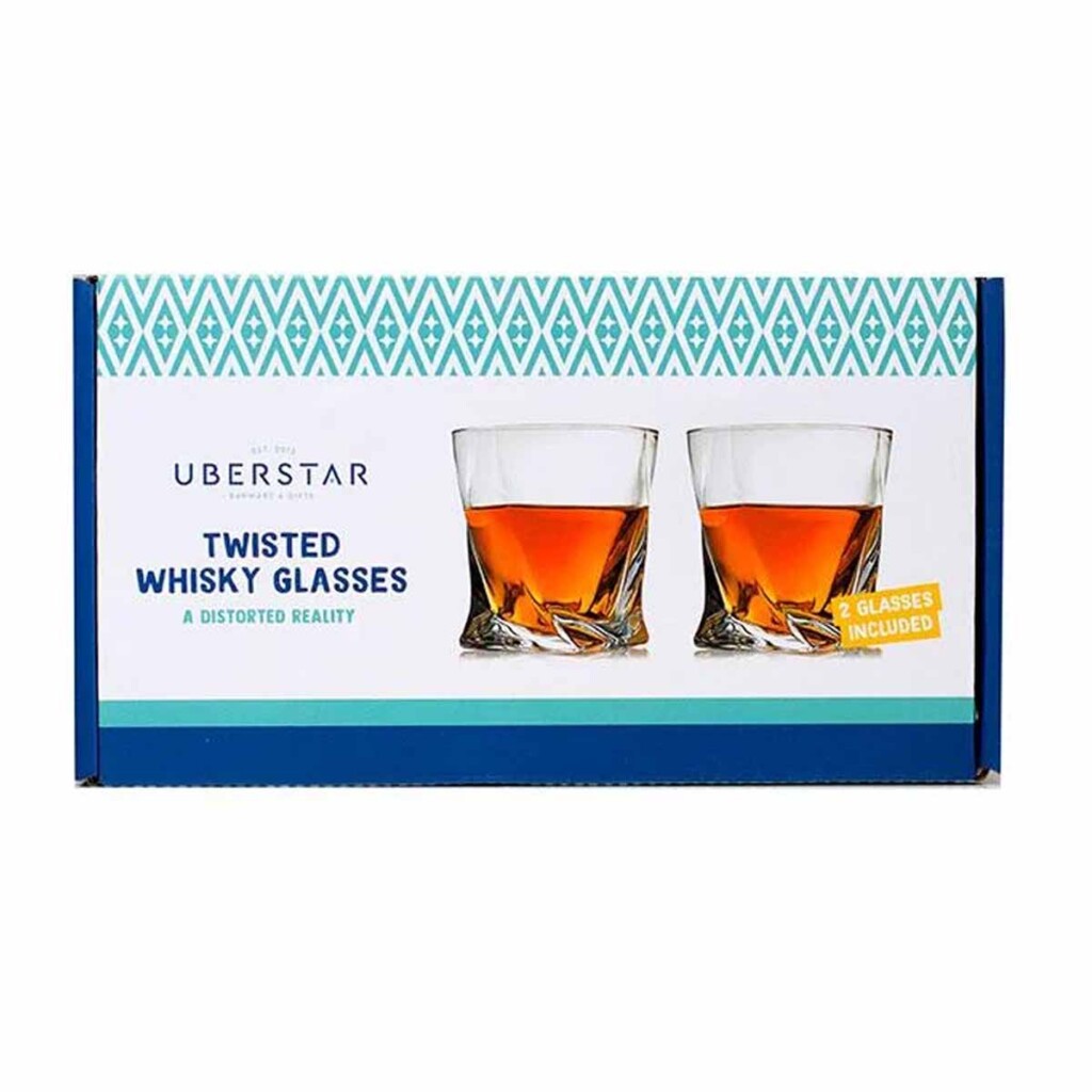 Twisted Whiskey Glasses Set Of 2 Peace With The Wild 7420